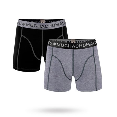 Muchachomalo: Basic Grey/Black - 2-pack Boxershorts - Vuxen: Sexy klær til ham