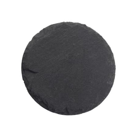 Diameter 10 cm skiferunderlag (5 stk) - dekorative skiferunderlag og bambusoppbevaringsbokser (runde)