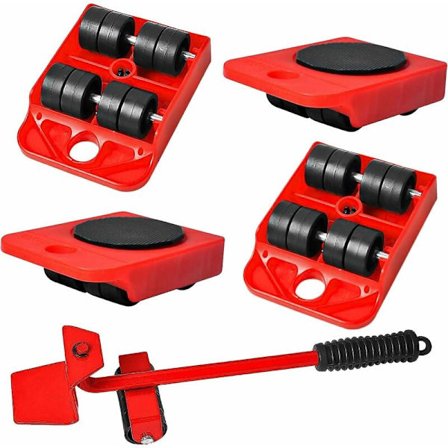 5 st möbelflyttningsverktyg, möbelrullar, möbelflyttare, 360 graders roterande dyna för möbelflyttningsrullsats, slumpmässig färg