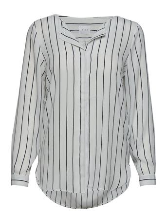 Vilucy L/S Shirt Bluse Langermet Hvit Vila