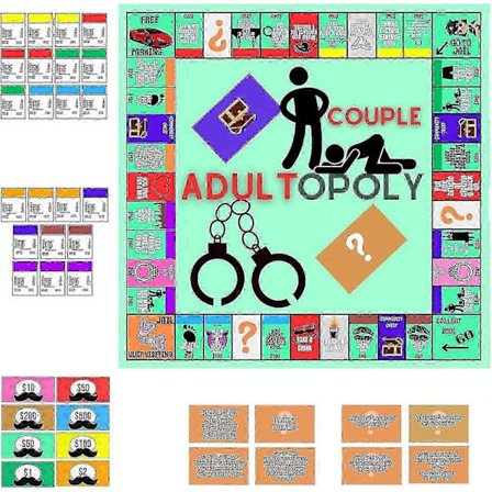 Senaste 2025 års modell Adultopoly brädspel för par och vuxna