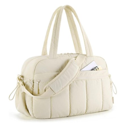 Sports Gym Bag med våtlomme, lett reiseveske for helgeturer (Beige)