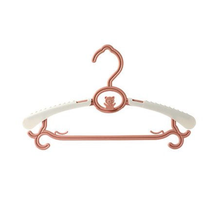 Barnehenger i plast, justerbar, høy seighet, sklisikker kleshenger for barn, nordisk rød