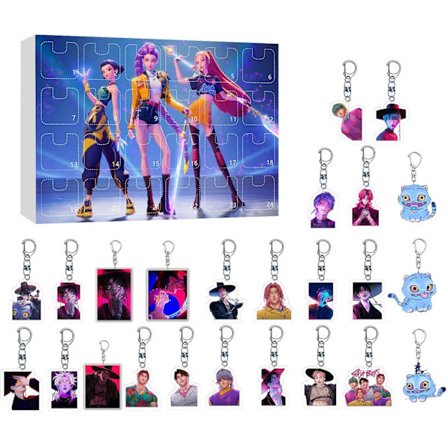 K-pop Demon Hunters Akryl Adventskalender Sett - 24 dager overraskelsesgaveeske for fans og barn