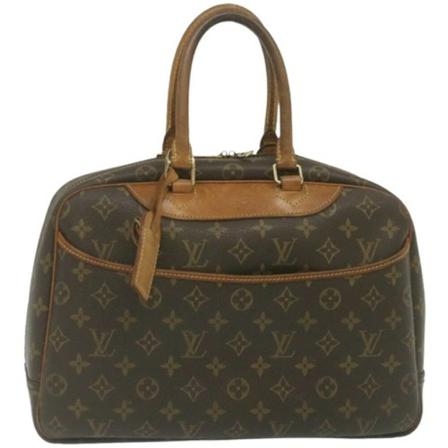 Louis Vuitton Vintage, Pre-owned Canvas Handbag Bruin, Dames, Maat:ONE Size,leer
