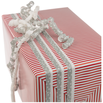 JULEPAPIR LACKRAND RØD