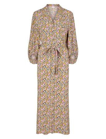 Nuedissi 7/8 Sleeve Dress Dresses Shirt Dresses Brun Nümph*Betinget Tilbud