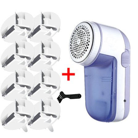 Oppladbar nuppefjerner - med 8 ekstra blader (lilla)