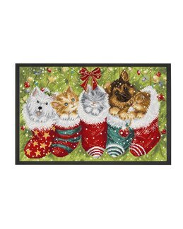 Broderikit Billede Julesokkens Overraskelse - LetiStitch