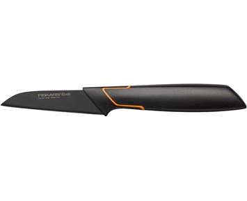 Fiskars Edge skrellekniv, 8 cm - Skrellekniv til frukt og grønnsaker, 8 cm