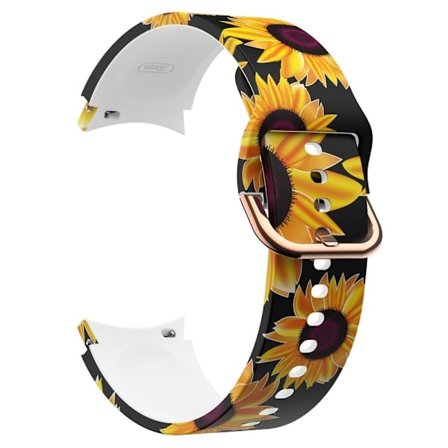 Samsung Galaxy Watch 5 (44mm) / (40mm) / Pro mönster tryckt klockarmband i silikon - Solros