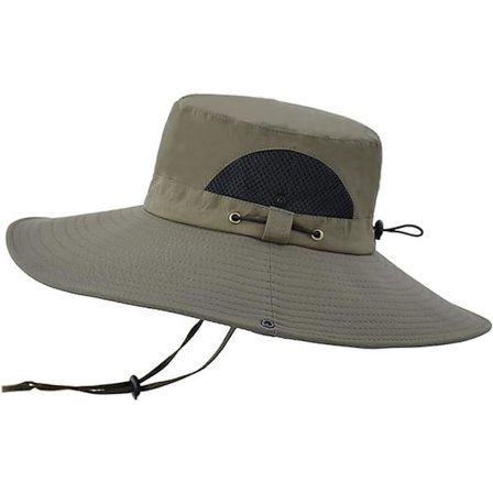 (Grønn)Solhatt for menn og kvinner UPF 50+ Bredbremmet utendørs hurtigtørkende, ZQKLA