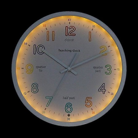 12-tums ljudstyrd nattljusklocka