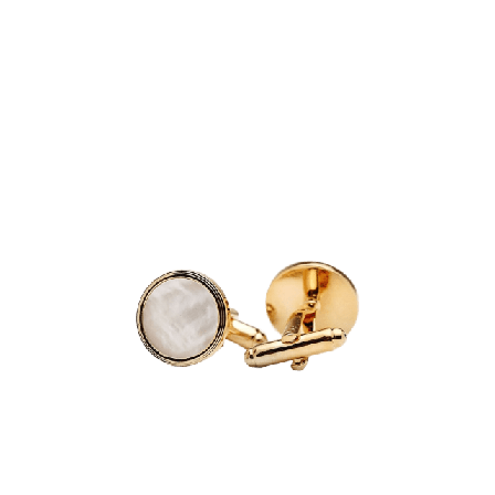 John Henric Cufflinks Round Kostymtillbehör Herr Guld ONESIZE