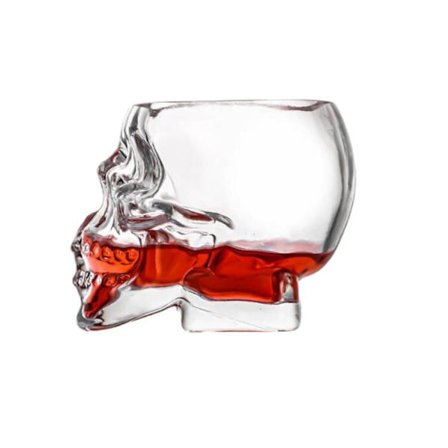 2 st Halloween Skalle Klar Vinglas