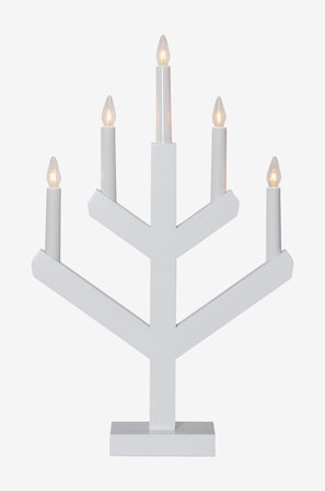Star Trading - Ljusstake Vinga 50cm - Vit - Adventsljusstakar - Från Homeroom
