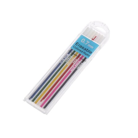 1 Eske 0.7mm Farget Mekanisk Blyant Refill Bly Erstattbar Skole Skrivesaker