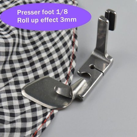 Buet krøllet trykkfot Buet kantfot 3MM