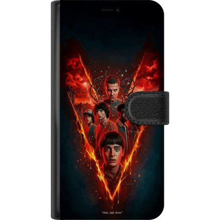 Kompatibelt Lommeboketui til Motorola Motorola Edge 50 Ultra Stranger Things brennende plakat med Eleven Mike Will og gjengen dramatisk Netflix design