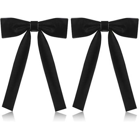2-pak Western Butterfly Sløjfer til Mænd Colonel Slips Sort Dame Butterfly Sløjfe med Clips