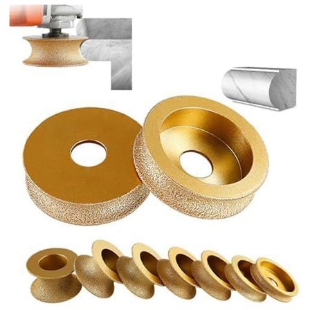 Kantdiamantslibesten, 3 tommer profil hånddiamantslibesten, rund tør vakuumloddet diamantslibesten