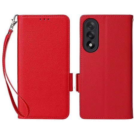 Yhteensopiva OnePlus Nord 5 5G / Ace 5 Ultra 5G -kotelon kanssa, jossa ranneke, litsirakenteinen PU-nahkainen lompakkopuhelinkotelo