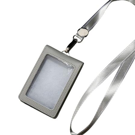 Trendy badgeholder med halsstrop til erhvervs- og skole-id'er Light gray