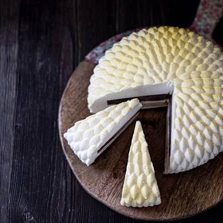 Ljusgrå silikonform, ø220 H 70 MM Rund futon mousse tårtform