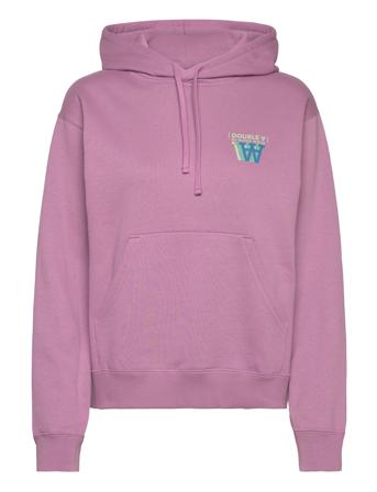 Jenn Stacked Logo Hoodie Purple Double A By Wood Wood