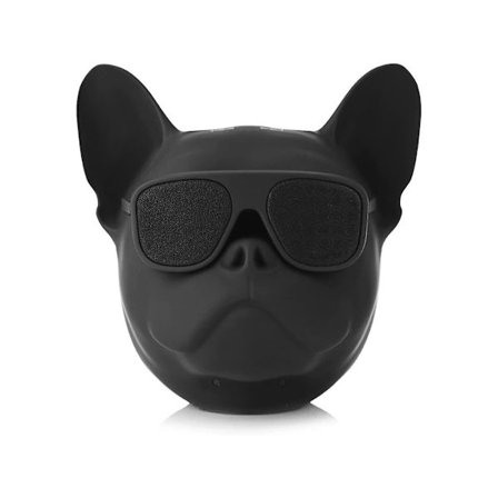 Kreativ Hundformad Högtalare Bärbar Stereo Musikspelare Hundformad Trådlös Bluetooth-högtalare Svart YEMAESRE