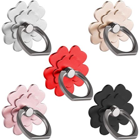 Mobiltelefon Ringholder, 5-pak Universal Finger Ring Stand Holder Kompatibel med iPhone XS Max XR X 8 7 6 6s Plus Ipad Samsung Smartphones Tablet -