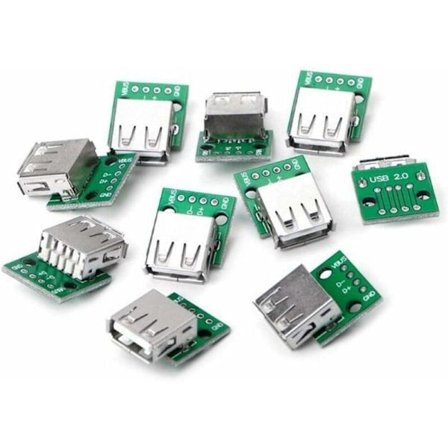 30 st USB 2.0 Honhuvud Dip 4p Rak Plug Adapter Plug Har Lötts Mobiltelefon Datakabel USB-03,22.5*17.2mm