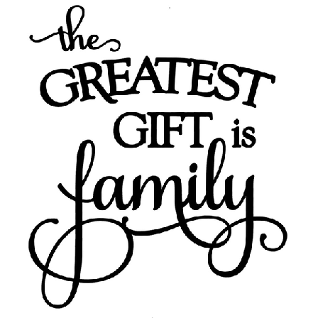 Väggord - The greatest gift is family