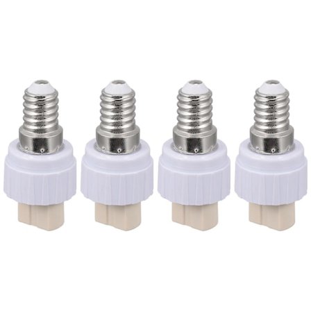 4 stk. Lampepære Adapter Lampe Sokkel Konvertere E14 til G9 Lampeholder Konvertere