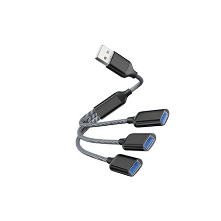 USB Hub Splitter - 3 Porte Black