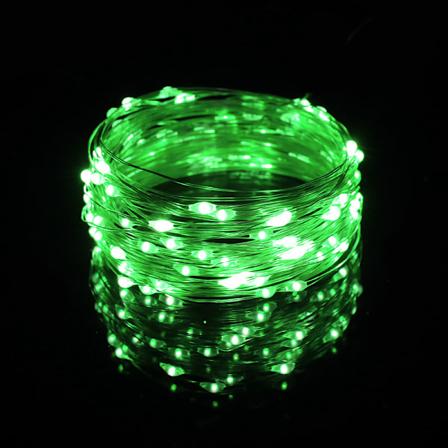 Halloween Dekorationslys, Orange Feelyss, 3m 9.8ft 30 LED Halloween Dekorationsslynge Lys Mikro Sølvtråd Batteridrevet green