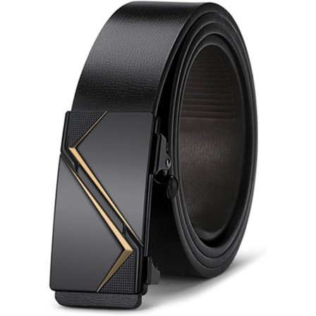 Äkta Läder Klädsel Designer Bälten för Män, Fashion Slide Ratchet Click Casual Herrbälte för Jeans