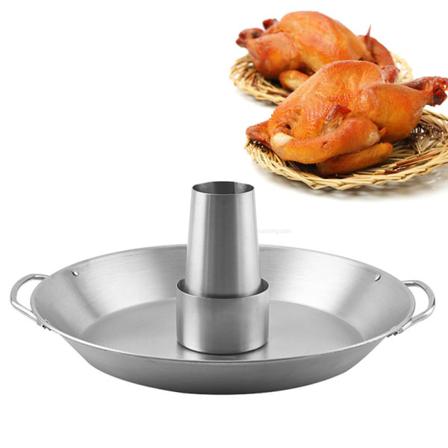 1 St Stainess Steel Praktisk Grillad Kyckling Hållare Bbq Tool