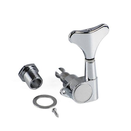 Bassokitaran virityskoneisto Sähköbasson viritystappi Kitaran avoin koneistopää Nuppien vaihto 4-kieliselle bassolle Oikea/Vasen käsi Hopea [DB]