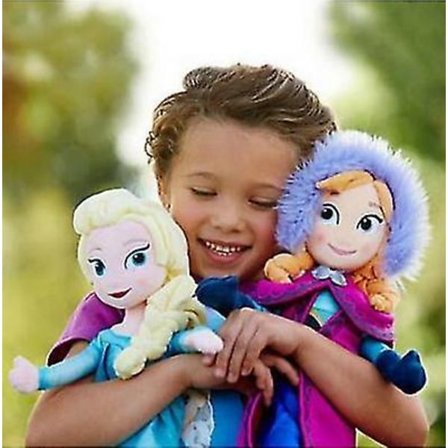 50cm 2-pakning Frozen Prinsesser Anna & Elsa Snødronningen Dukker Barneleker Julegaver Plysjdyr