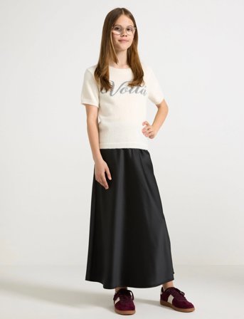 Lindex Skirt Satin Bias - Black - 164