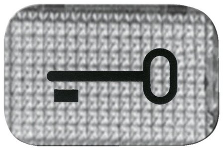 ABB 2145TR Fönster för strömställare, med nyckelsymbol, Strömbrytare & vägguttag