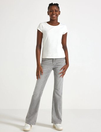 Lindex Trousers Denim Freja Pockets A - Grey - 170