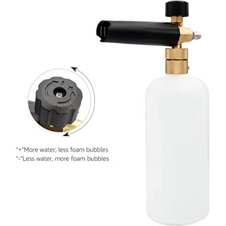 33,8 oz/1 L Skumlans med 1/4 snabbkoppling för högtryckstvättspistol Kompatibel endast med 1/4 snabbkoppling