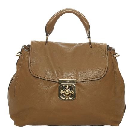 Chloé Pre-owned Elsie Leather Satchel Brun, Dame Vintage Tasker, Størrelse: ONE Size