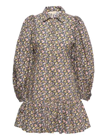 Festive Cotton Button Down Dress Kort Kjole Multi/mønstret By Ti Mo