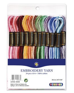 Perlegarn sorteret 24-pak - Playbox