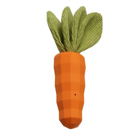 Lemmikkien porkkanalelu pureskeltava purulelu koirille - Pehmeä kumista valmistettu hampaiden puhdistuslelu pienille, keskisuurille ja suurille 