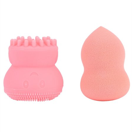 Makeup Svamp Ansiktsrengöringsborste Set Foundation Blending Svamp Ansiktspor Rengöringskit