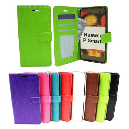 Crazy Horse Wallet Huawei P Smart Hotpink